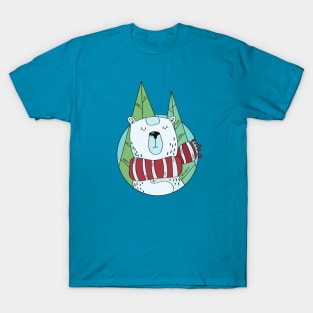 Cute Christmas Polar Bear // Winter Animal // Adorable Polar Bear T-Shirt